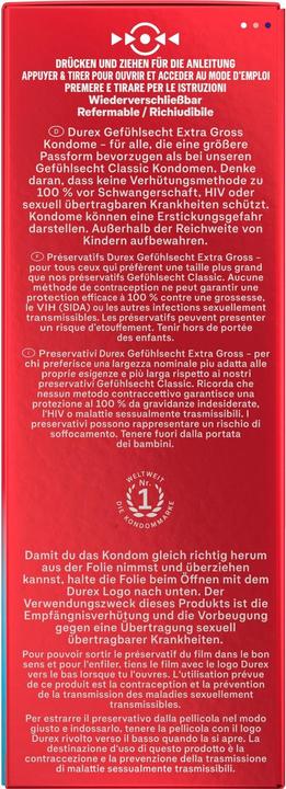 Nutritional values and ingredients Durex Gefühlsecht XXL (30 pcs.)