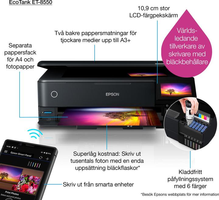 Immagine prodotto Epson EcoTank ET-8550 (Eco-Tank, Colore)