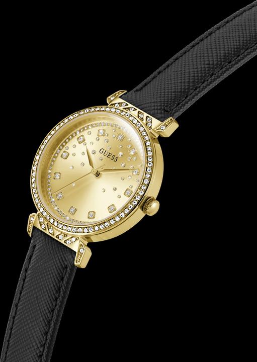 Immagine prodotto Guess P GLD CS W/ CRYS / SUN CHAMP GLITZ DL / BLK SAFFIANO LTR STRP Orologio da polso (32 mm)