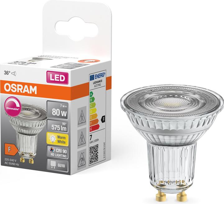 Actual product image Osram Superstar Par 16 (GU10, 8.30 W, 575 lm, 1 x, F)