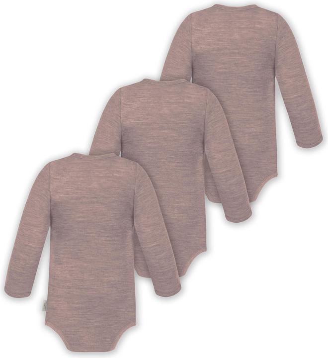 Image du produit Normani Lot de 3 Multipacks Body Bébé Mérinos Body à langer manches longues avec boutons - 9345 (44)