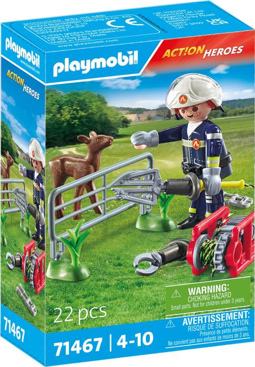 Image du produit Playmobil Sauvetage d'animaux par les pompiers (71467, Playmobil Action Heroes)