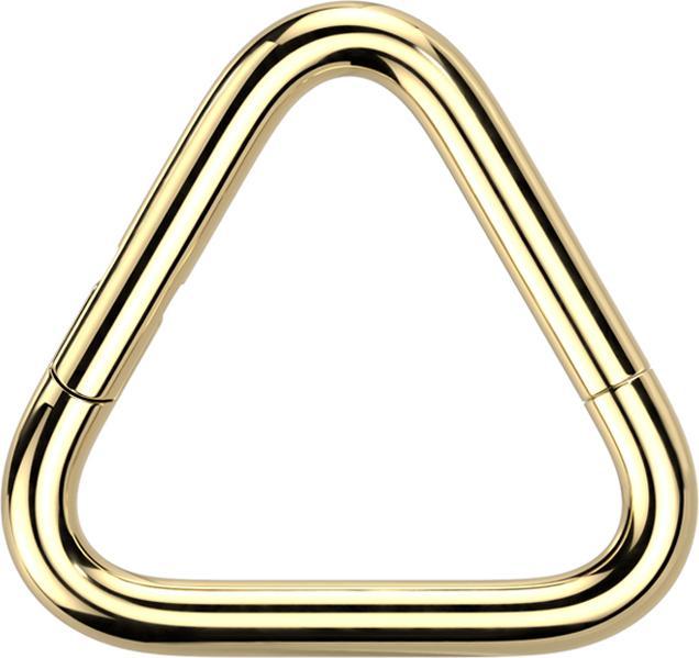 Produktbild Star Piercing Micro Segmentring klappbar vergoldet Dreieck (ohne Messing, Titan G23)