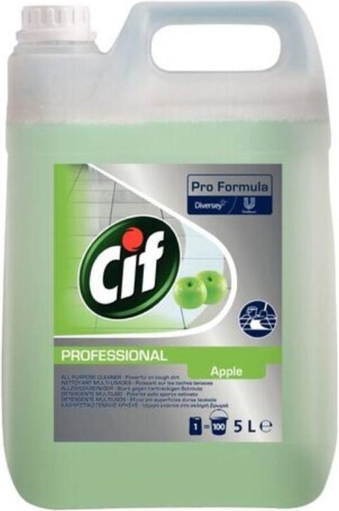 Immagine prodotto Cif Detergente Professionale per Piastrelle Laminato Plastica Ceramica Mela 6 Canister Plastica 6l