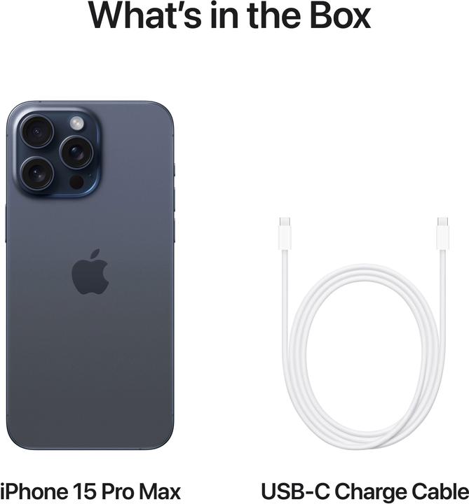 Actual product image Apple iPhone 15 Pro Max (256 GB, Blue Titanium, 6.70", SIM + eSIM, 48 Mpx, 5G)