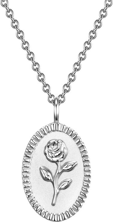 Immagine prodotto Glanzstücke München Catena da donna a fiore in argento 925, 45,0 cm di base + 5,0 cm di estensione - 29838 (Argento, 45 - 50 cm)