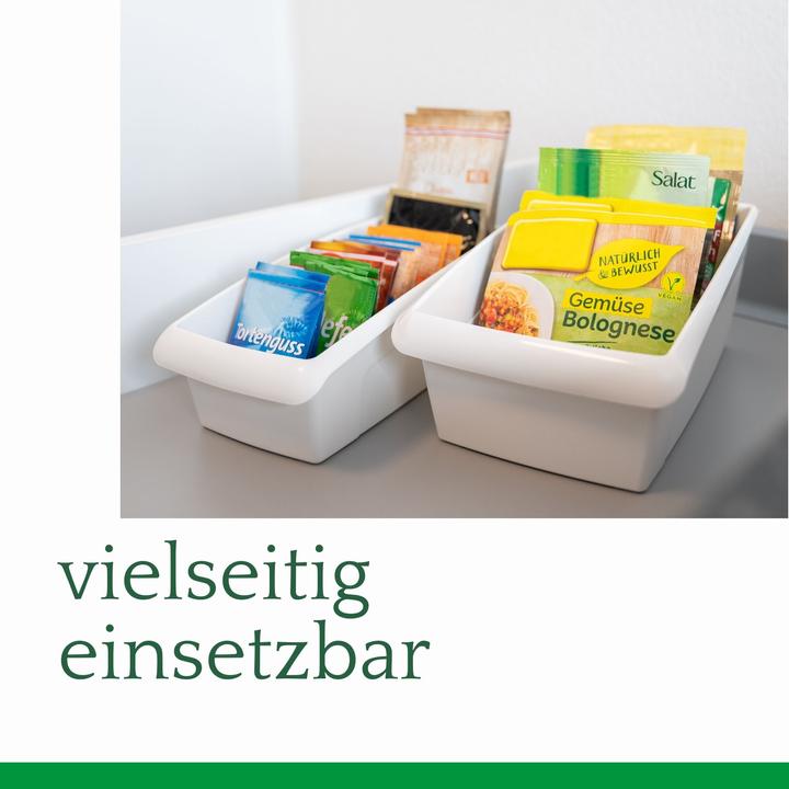 Produktbild Novaliv Suppentütenbox gross Schubladen Organizer Küche - 25 x 16 cm WEISS Gewürzaufbewahrung Box -