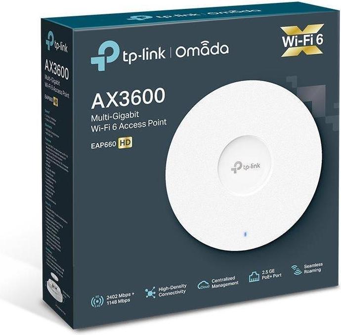 Immagine prodotto TP-Link EAP660 HD. - Punto di accesso EAP660 HD v1 (2402 Mbit/s)