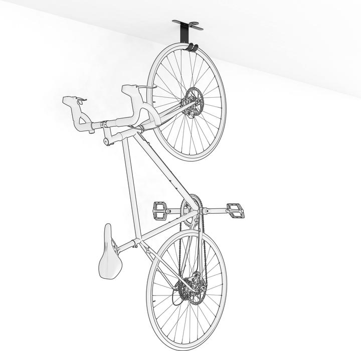 Produktbild Meliconi 489004 Fahrradständer Fahrradständer für draussen Deckenhalterung Schwarz