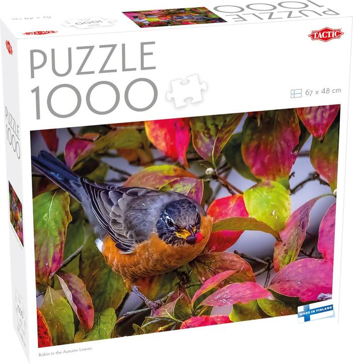 Produktbild Tactic Puzzle 1000 Rotkehlchen im Herbstlaub (1000 Teile)