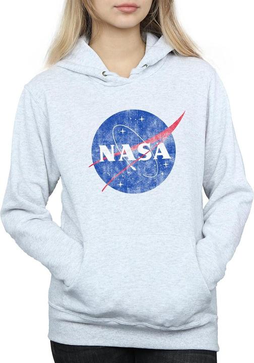Immagine prodotto Nasa Felpa con Cappuccio Insignia Effetto invecchiato Donna (XXL)