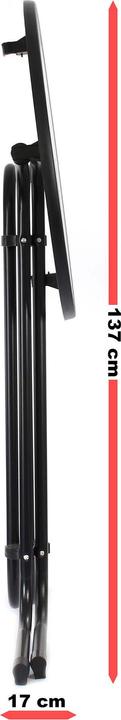 Produktbild Wiltec Toboli klappbarer Bistrotisch Schwarz Ø 70 cm Stehtisch Bartisch Partytisch rund