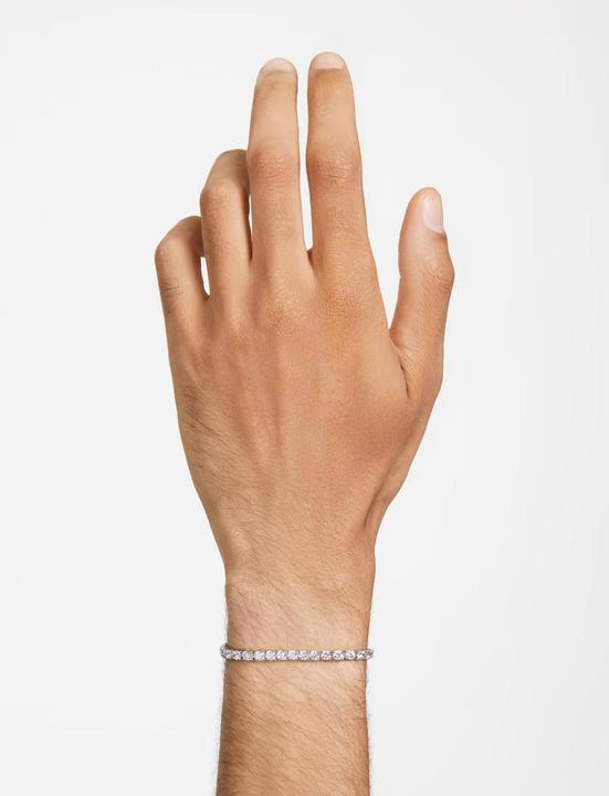 Produktbild Swarovski Matrix Tennis Armband Rundschliff Weiss (19 cm, Swarovski Metall)