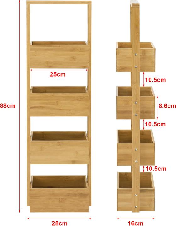 Actual product image En.Casa Bardu (28 x 16 x 88 cm)