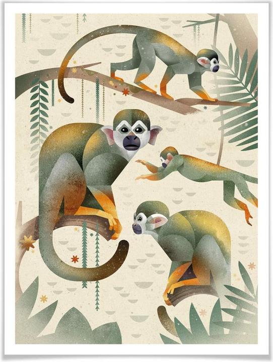 Image du produit Trenddeko Singes écureuils (80 x 100 cm)