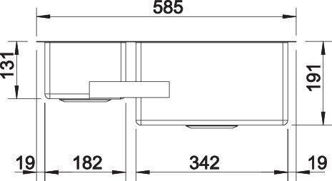 Produktbild Blanco Claron 340/180-IF (Einbauspüle, 44 cm, 58.50 cm)