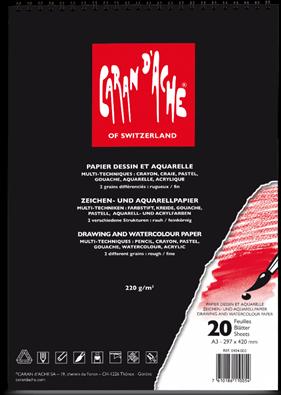 Produktbild Caran d'Ache Universal-Zeichenblock (A4, Blanko)