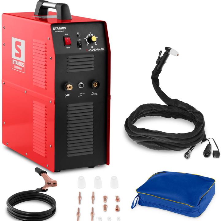 Actual product image Stamos Plasma Cutter - 40 A - 230 V - Inbuilt Pneumatic Air Compressor