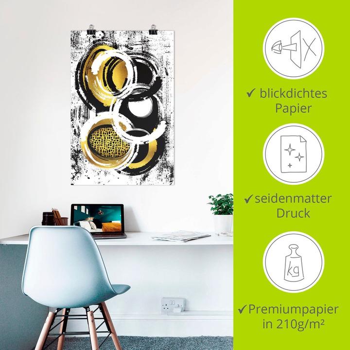 Image du produit Artland Peinture abstraite n° 2 or U1ZX (80 x 120 cm)