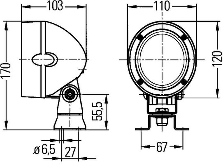 Produktbild Hella Arbeitsscheinwerfer Halogen für FENDT