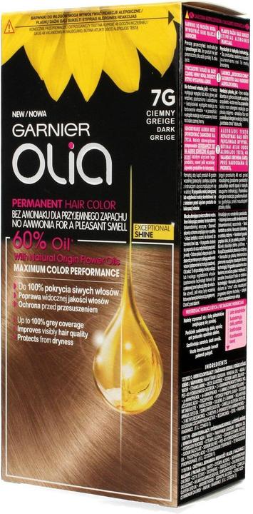 Actual product image Garnier Olia Hair Dye 7G Dark Greige (7G Dark grey)