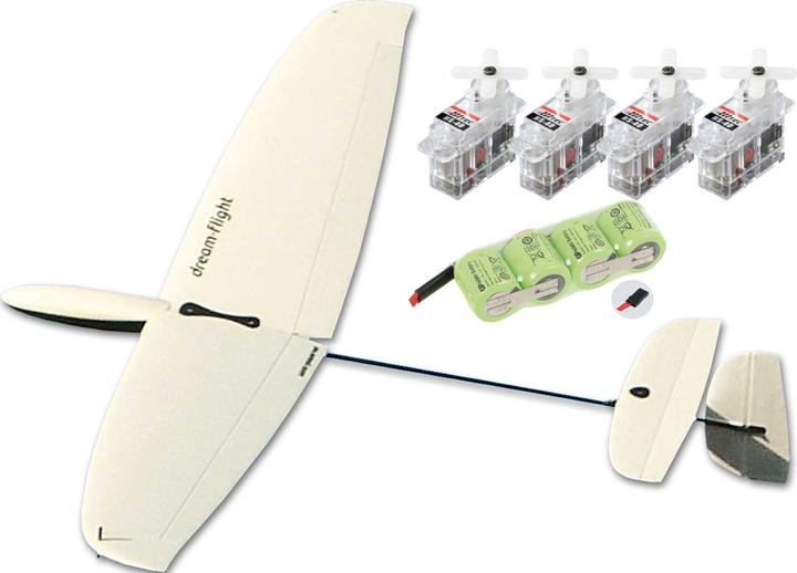 Image du produit Dream-Flight Libelle Dlg Lindinger Super-Set Avec Hite Servos Et Batterie De Réception Planeur (Planeur)