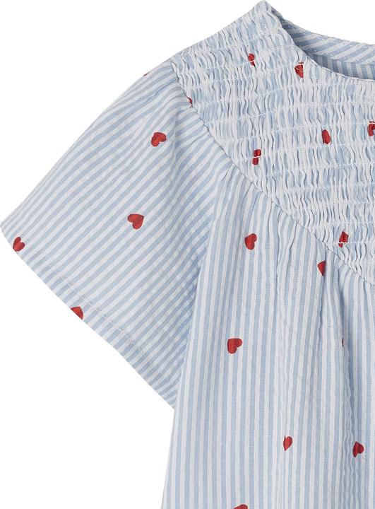 Image du produit Vertbaudet Ensemble bébé en seersucker : robe, short & serre-tête (74)