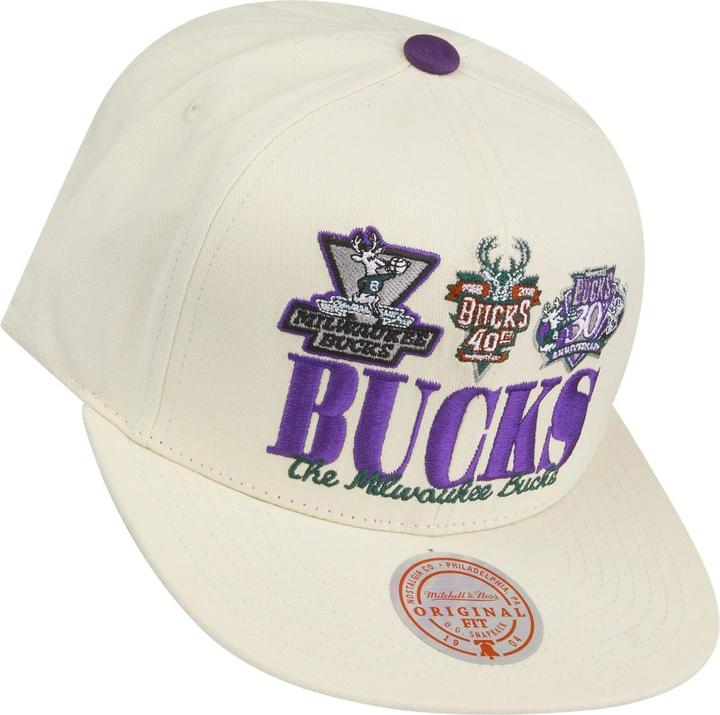 Immagine prodotto Mitchell & Ness Cappellino Snapback - RETRO FRAME Milwaukee Bucks (Taglia unica)