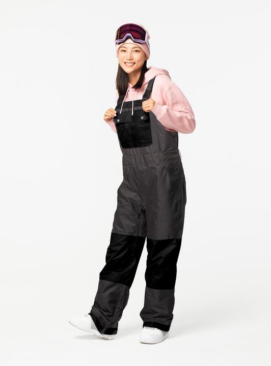 Actual product image Dreamscape Snowboard trousers dungarees adults waterproof - 500 black (L)