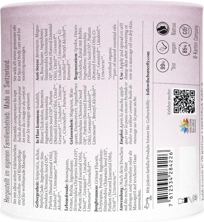 Immagine prodotto Farfalla Set di olii di gemme per il benessere (Olio corpo, 10 ml)