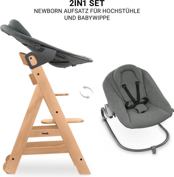 Produktbild Hauck Hochstühle Beta Plus Natural 5-tlg. Newborn Set - Hochstuhl + (Hochstuhl)