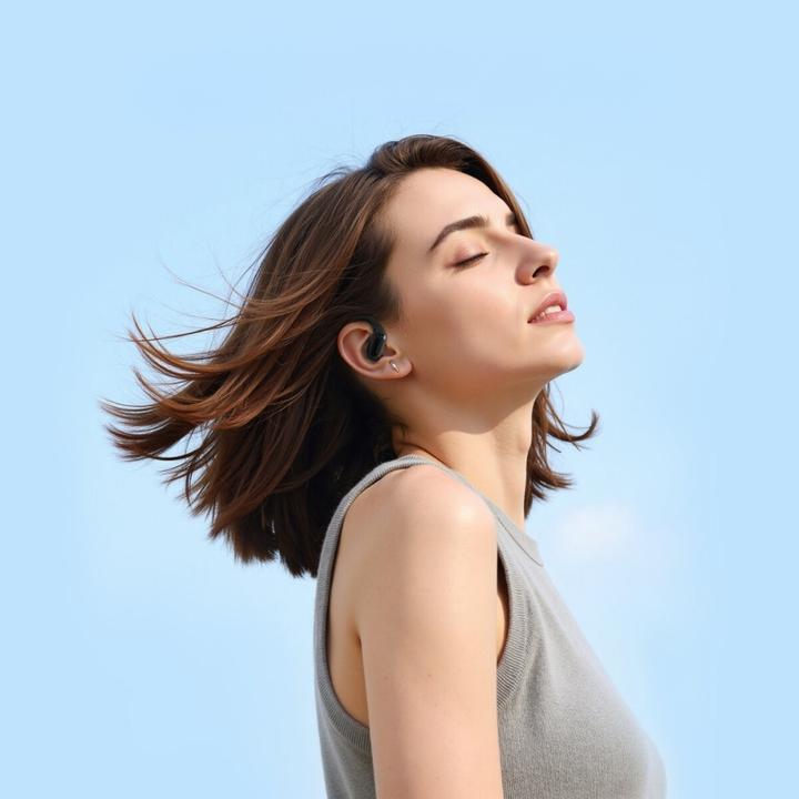 Produktbild 4smarts Open-Ear Bluetooth Kopfhörer SkyBuds AI Screen, Schwarz (28 h, Kabellos)