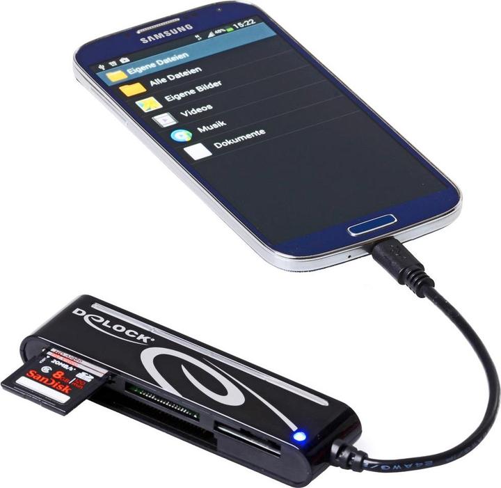 Image du produit Delock Lecteur de cartes MicroUSB externe tout-en-un (Micro USB)