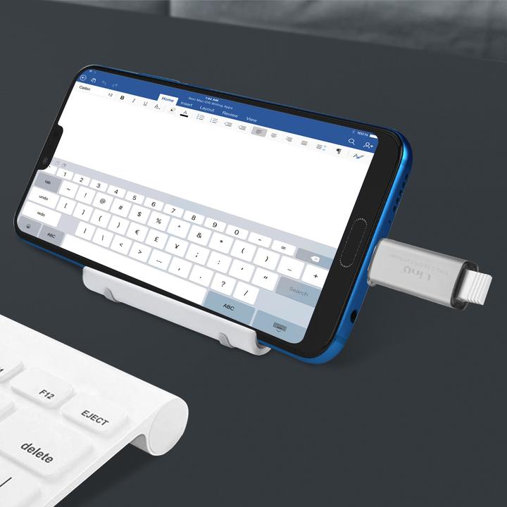 Image du produit LinQ Lecteur de carte SD / Micro SD Connecteur USB-C, fonction OTG, - Gris (USB-C)