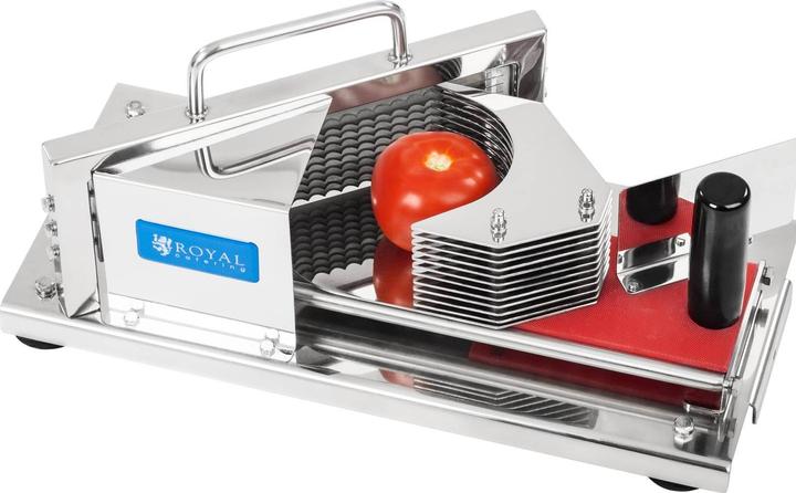 Actual product image Royal Catering Tomatenschneider Edelstahl 10 Klingen 5 5 mm Gastro Gemüseschneider Profi