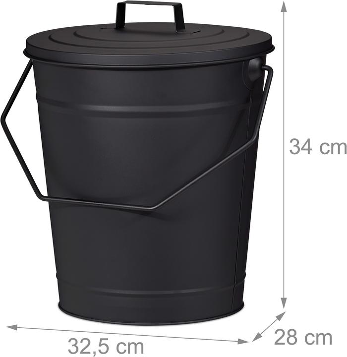 Actual product image Relaxdays Ash bin (32.5 x 28 x 34 cm)