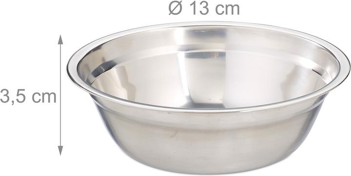 Actual product image Relaxdays Feeding Station for Cats & Dogs, 3 Stainless Steel Bowls (0.20 l)