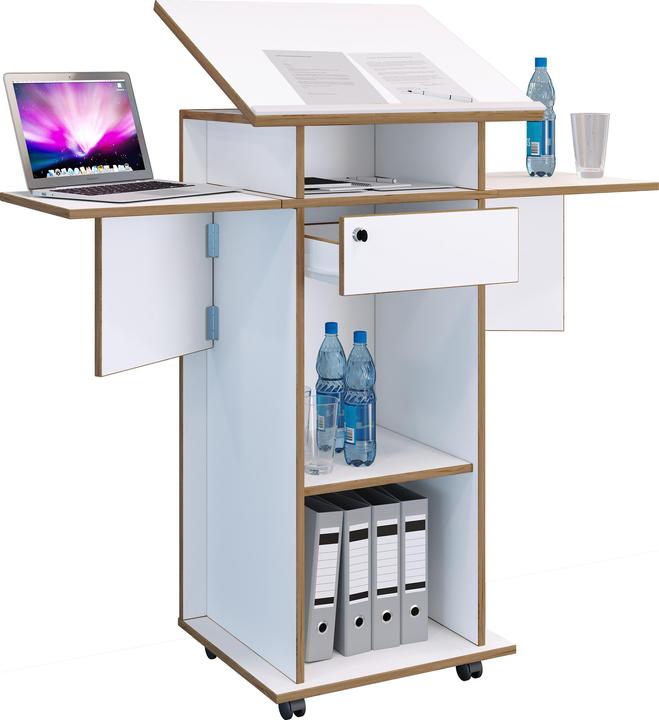 Actual product image VCM Holz Stehpult Rednerpult Rollen Salia