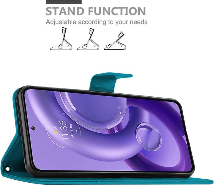 Produktbild Cadorabo Hülle für Motorola EDGE 30 NEO mit Blumen Muster (Motorola Edge 30 Neo)