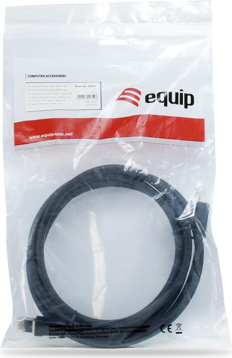 Produktbild equip RJ-45 - RJ-45, M/M S/FTP, 24AWG PoE++, LSZH (S/FTP, CAT8.1, 2 m)