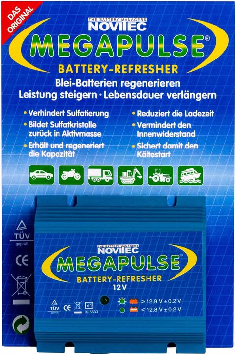 Etichetta energetica Novitec Aggiornamento della batteria al piombo Megapulse (12V, 1.60 A)