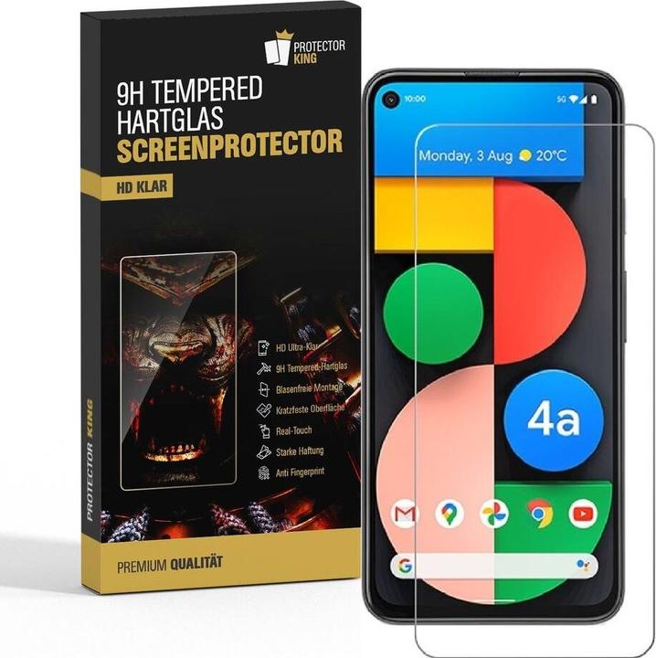 Actual product image Protectorking 1x real tempered 9H armoured glass 3D CLEAR (1 Piece, Google Pixel 4a)