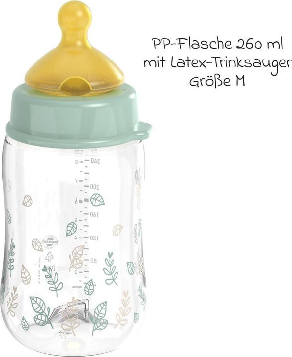 Image du produit NIP Babyflaschen PP-Flasche Cherry Green 260 ml + Latex-Trinksauger (260 ml)