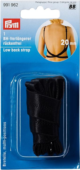 Produktbild Prym BH-Verlängerer rückenfrei, schwarz 20 mm, Karte