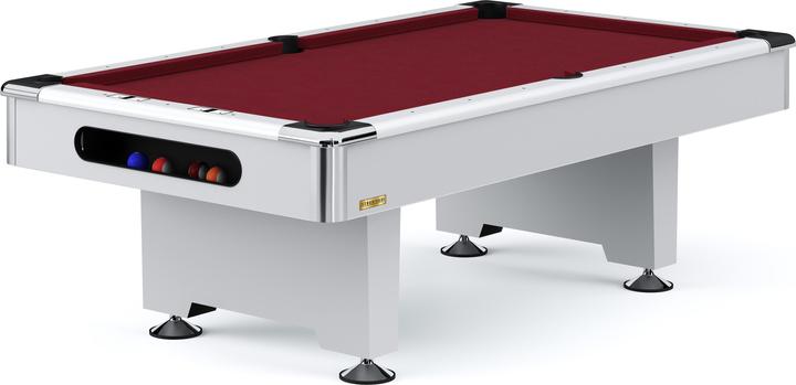 Automaten Hoffmann Billardtisch Club Pro III Dekor Weiss, 9 ft (86 x 46 cm)
