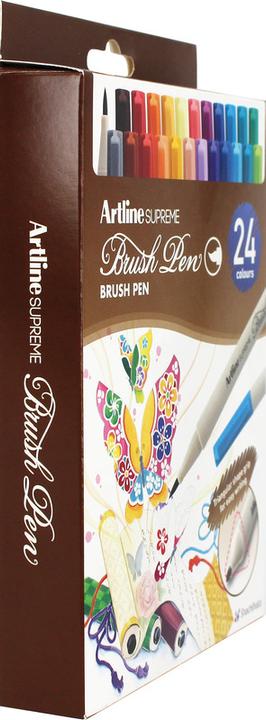 Actual product image Artline Brush Pen Supreme (Sorted, 24 x)