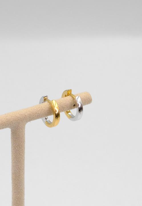 Image du produit Muau Créoles (750, Or blanc, Or jaune 18 K)