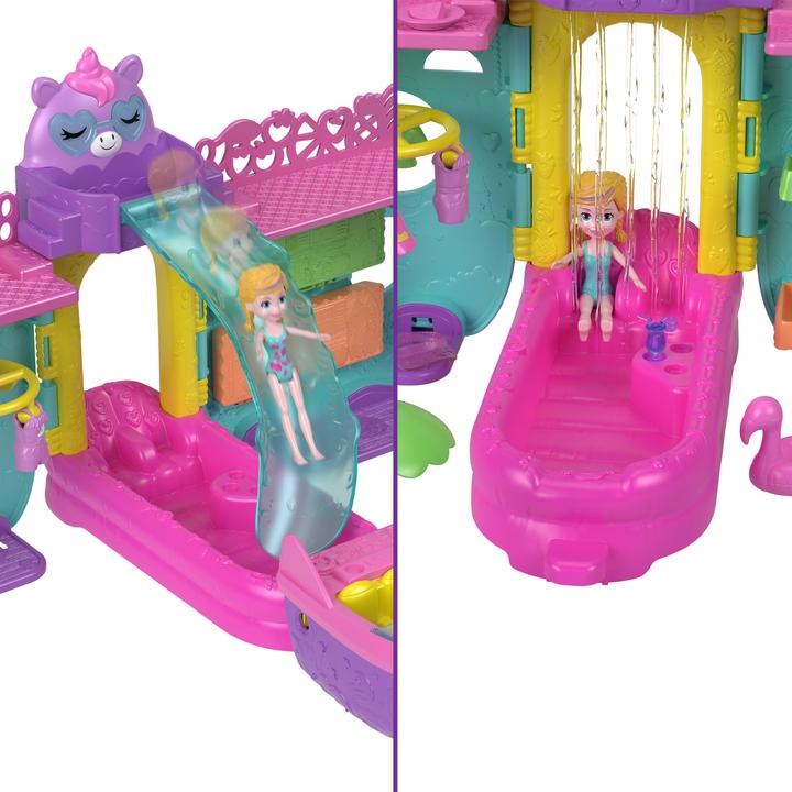 Actual product image Polly Pocket Unicorn Dream Cruise Playset