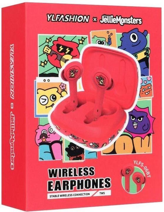 Productafbeelding Jellie Monster Bedrade hoofdtelefoon Jellico draadloze oortelefoon bluetooth TWS YLFS-06BT rood