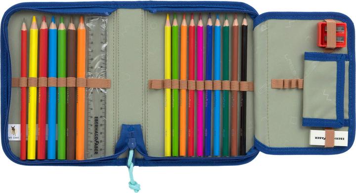 Actual product image Lässig Schulrucksack-Set Boxy, Grün / Blau (21 l)